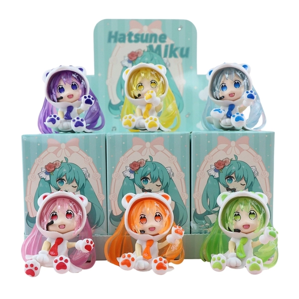 Mô hình miku bộ 6 miku blind box - cao 5.5cm - Nặng 50gram - Bọc Túi - Hộp Màu n3-k60-t1-s1