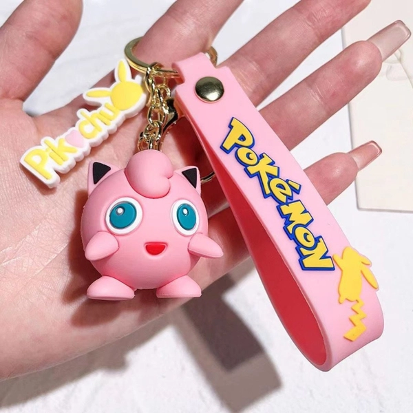 Mô Hình móc khóa Pokemon Jigglypuff - dây dài 11cm - Mô Hình cao 3cm - nặng 50gram - No Box : bọc túi OPP - N3-K14-T3-S1