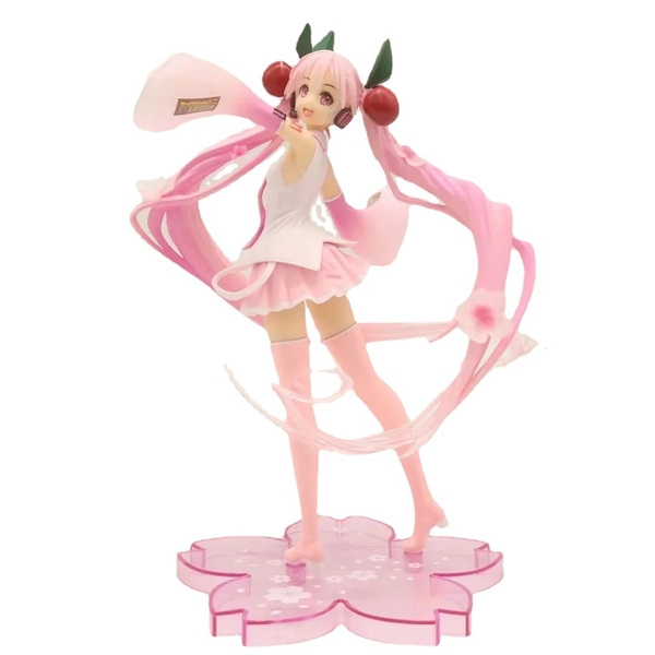 Mô Hình Hatsune Miku Hồng Dáng Đứng - Cao 18cm - nặng 200gram - Figure Miku - có hộp màu - N1-K35-T1-S2