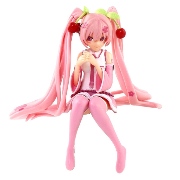 Mô Hình Hatsune Miku Hồng Ngồi - Cao 14cm - nặng 100gram - Figure Miku - có hộp màu - N1-K56-T2-S2