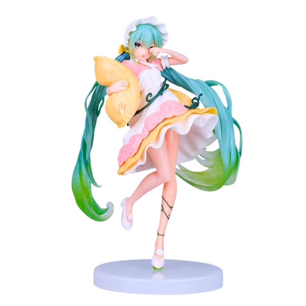 Mô Hình Hatsune Miku ôm gối - Cao 20cm - nặng 250gram - Figure Miku - Có Hộp màu - N1-K36-T1-S2