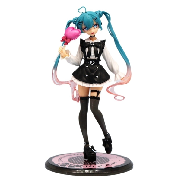 Mô Hình Hatsune Miku váy đen - Cao 19cm - rộng 11cm - nặng 150gram - Figure Miku - Có Hộp màu - N1-K34-T2-S2
