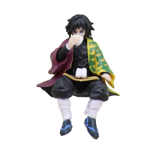Mô Hình Kimetsu No Yaiba Giyuu dáng ngồi cao 15cm - Figure Thanh gươm diệt quỷ - No Box - N4-K12-BL3-N1-K2-T3-S2