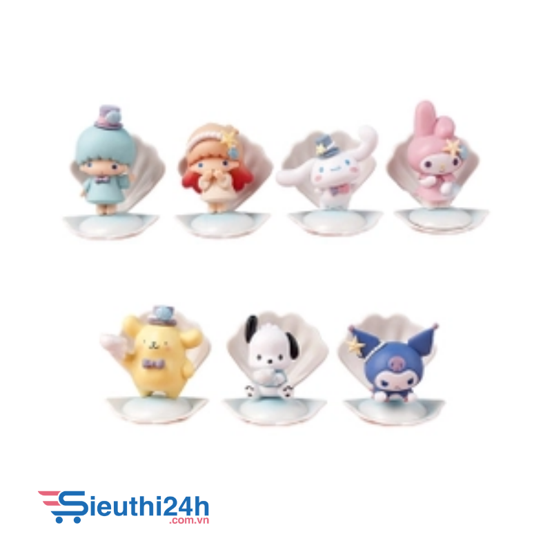 Mô hình kuromi Bộ 7 bản A Melody Gemini Pudding Dog Cinnamon Dog Kuromi - cao 7 - 9cm