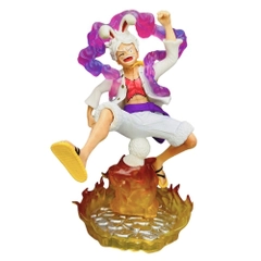 Mô Hình Luffy Gear 5 Tai Thỏ Đế Lửa – Cao 22cm