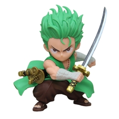 Mô Hình OnePiece Zoro AI Chibi Trắng Chiến Đấu 13cm