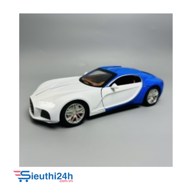 Mô Hình xe bugati xanh trắng 1:24