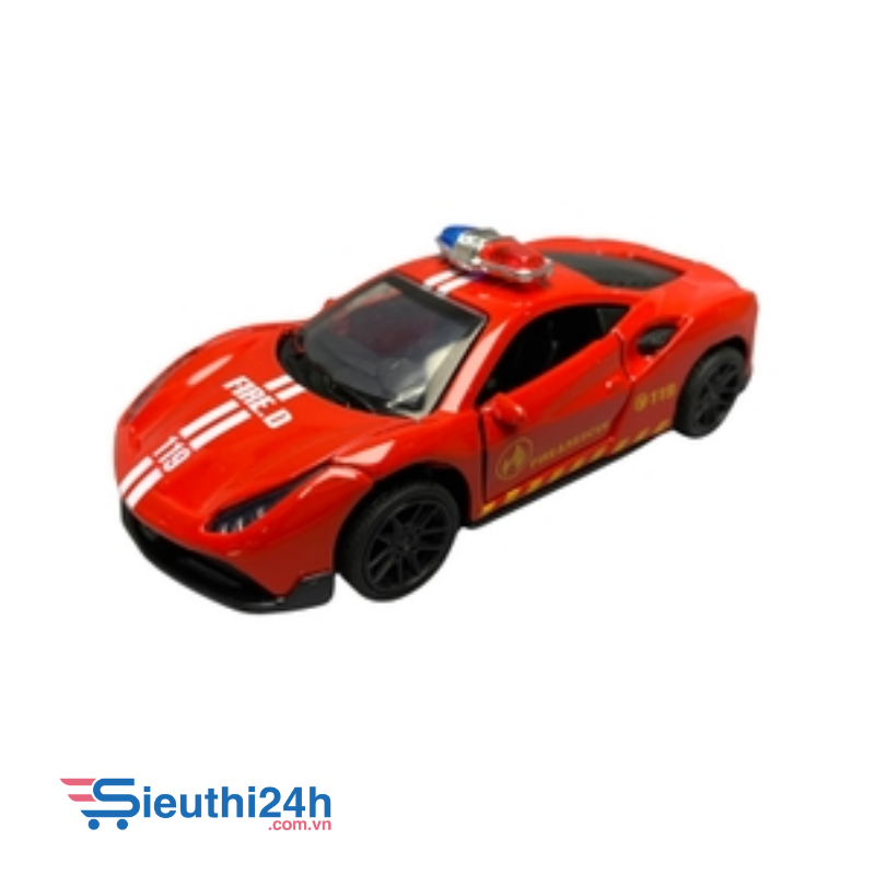 Mô Hình xe Ferrari police 488 GTB Đỏ tỉ lệ 1:43