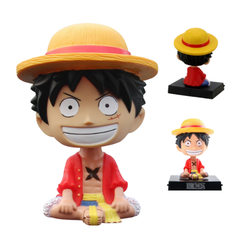 Mô Hình đồ chơi - Monkey D. Luffy "Mũ Rơm" Lắc Đầu - One Piece - Có Hộp Màu - N3-K26-T1-S1