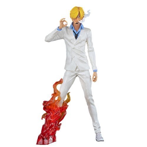 Mô hình đồ chơi - Sanji áo trắng đứng hút thuốc chế led hàng siêu đẹp - One Piece - N5