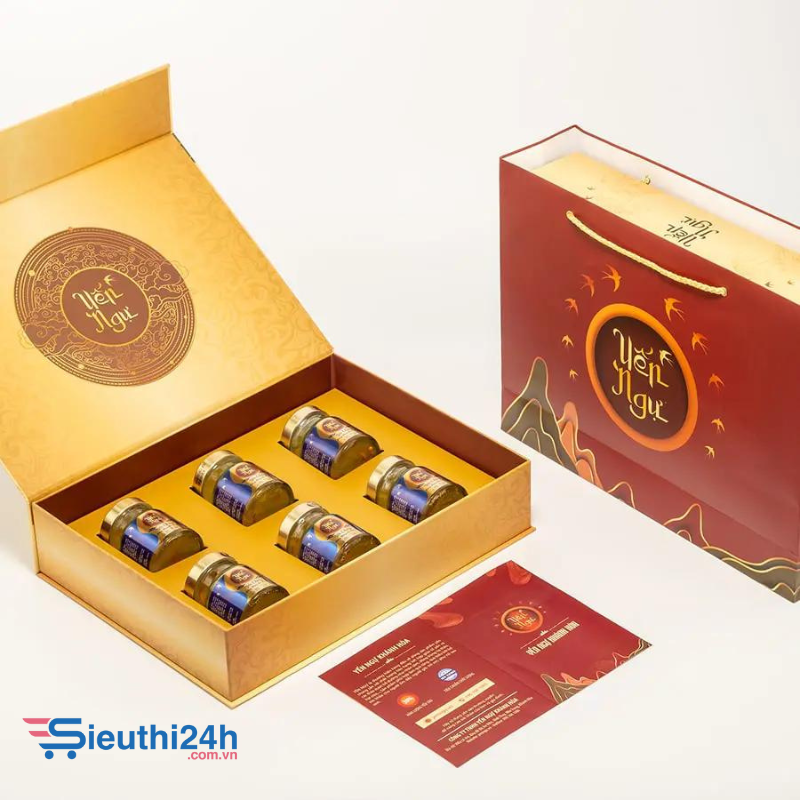 Hộp quà Yến chưng Đông trùng hạ thảo 6 Hũ