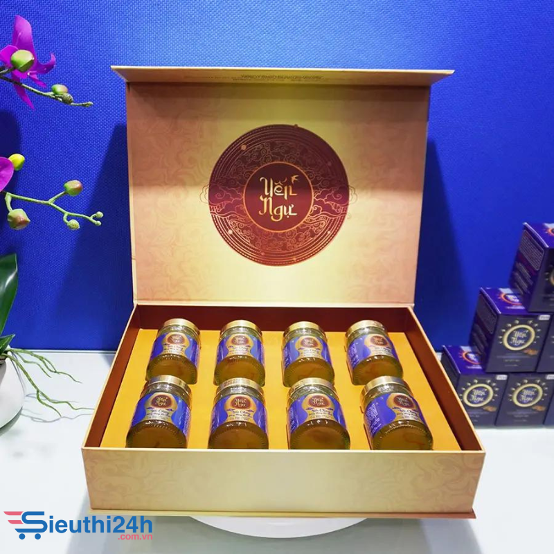 Hộp quà Yến chưng Đông trùng hạ thảo 8 Hũ