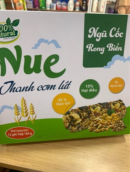Thanh cơm lứt Nue rong biển
