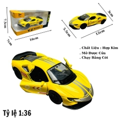 Mô Hình xe Mclaren vàng có họa tiết tỉ lệ 1:36