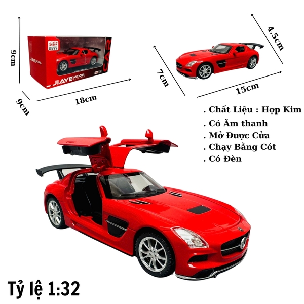 Mô Hình xe mẹc amg đỏ tỉ lệ 1:32 Hợp kim có thể mở cửa - bánh sau chạy cót - nặng : 400gram - FULL BOX : box màu SKU : oto307 n3-k1-t5-s4