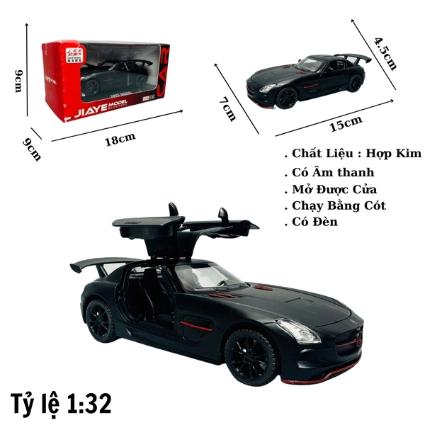 Mô Hình xe mẹc amg đen tỉ lệ 1:32 Hợp kim có thể mở cửa - bánh sau chạy cót -nặng : 400gram - FULL BOX : box màu SKU : oto306 N3-K3-T1-S1
