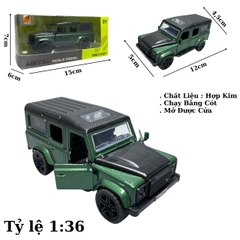 Mô Hình xe Mẹc JEEP màu Xanh lá cây - tỉ lệ 1:36 Hợp kim có thể mở cửa - bánh sau chạy cót
