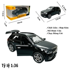 Mô Hình xe Mẹc GLC đen tỉ lệ 1:36 Hợp kim có thể mở cửa - bánh sau chạy cót - Dài 12cm - rộng 5cm - cao 4.5cm nặng : 200gram - FULL BOX : box màu SKU : oto192 - N3-K3-T5-S3