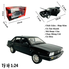 Mô Hình xe Volkwagen Satana đen tỉ lệ 1:24 Hợp kim có thể mở cửa - bánh sau chạy cót - Dài 19cm - cao 5.5cm - nặng 600gram - Figure Oto - FULL BOX : box màu - SKU : oto395 n3-k7-t2-s2
