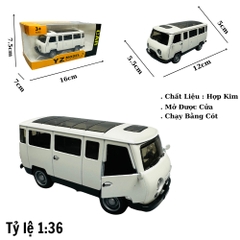 Mô Hình xe uaz trắng tỉ lệ 1:36 Hợp kim có thể mở cửa - bánh sau chạy cót - Dài 12cm - rộng 5.5cm - cao 5cm nặng : 200gram - FULL BOX : box màu SKU : oto181 - N3-K11-T2-S1