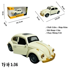 Mô Hình xe volkswagen trắng lé cam - tỉ lệ 1:36 Hợp kim có thể mở cửa - bánh sau chạy cót - Dài 12cm - rộng 5cm - cao 4cm - nặng : 200gram - FULL BOX : box màu - SKU : oto262 - N3-K3-T2-S3
