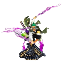 Mô hình Zoro wano trên mái nhà cao 16cm - One Piece - Có Hộp Màu - N4-K5