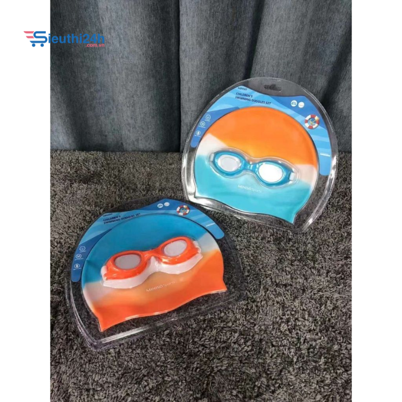 Combo kính bơi & mũ bơi trẻ em MINISO