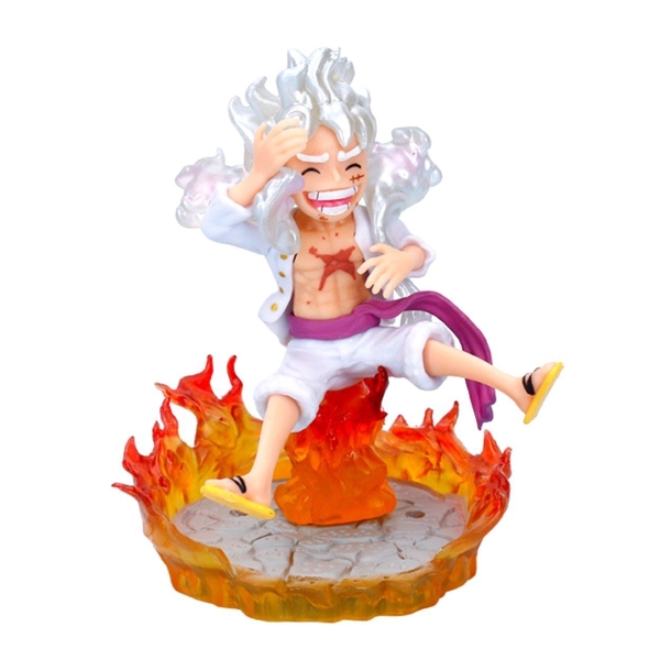Mô Hình Luffy Gear 5 Nika Ngồi Cười Siêu Đẹp - Cao 10cm