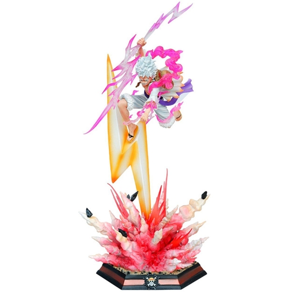 Mô Hình Luffy Gear 5 Trắng 46cm LED + Tia Sét + Full Box