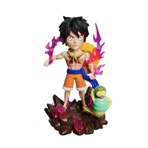 Mô Hình Luffy Tập Luyện Với Đệ Tử 19cm