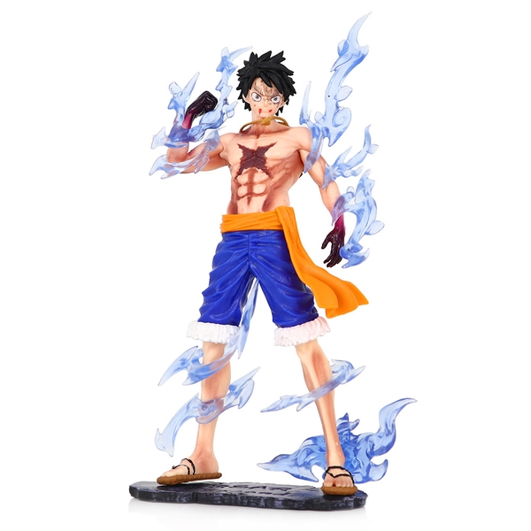 Mô Hình OnePiece Luffy Haki Hoa Anh Đào Xanh Cao 24cm