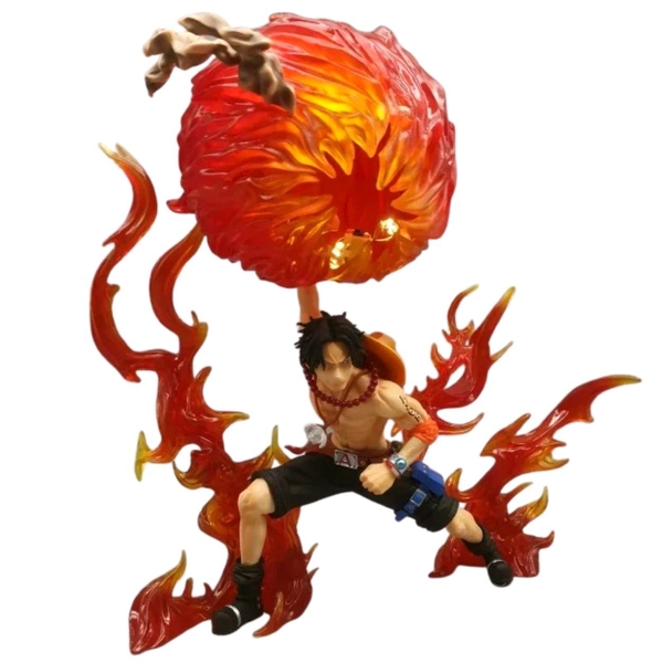 Mô Hình OnePiece Portgas D. Ace Nâng Cầu LED - Cao 27cm