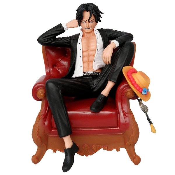 Mô Hình OnePiece Portgas D. ACE Ngồi Ghế Cao 14cm
