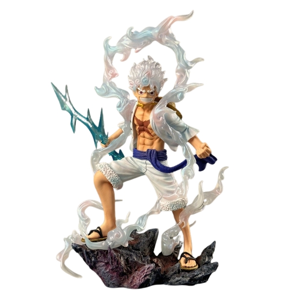 Mô Hình OnePiece Luffy Gear 5 Đứng Đá Tay Cầm Sét - Cao 28cm