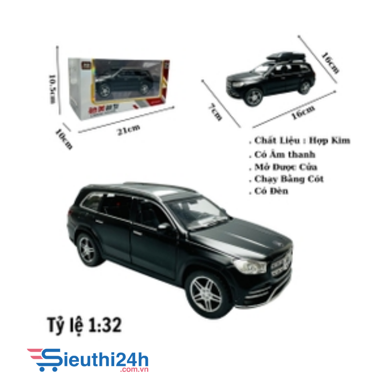Mô Hình Xe Mẹc GLS580 Đen 1:32