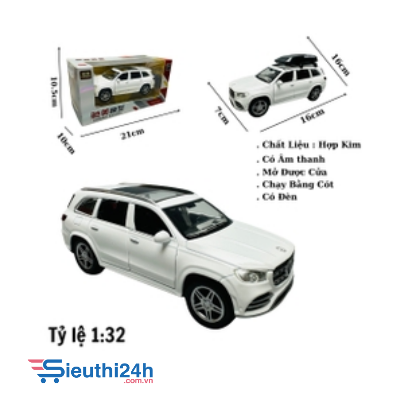 Mô Hình Xe Mẹc GLS580 Trắng 1:32