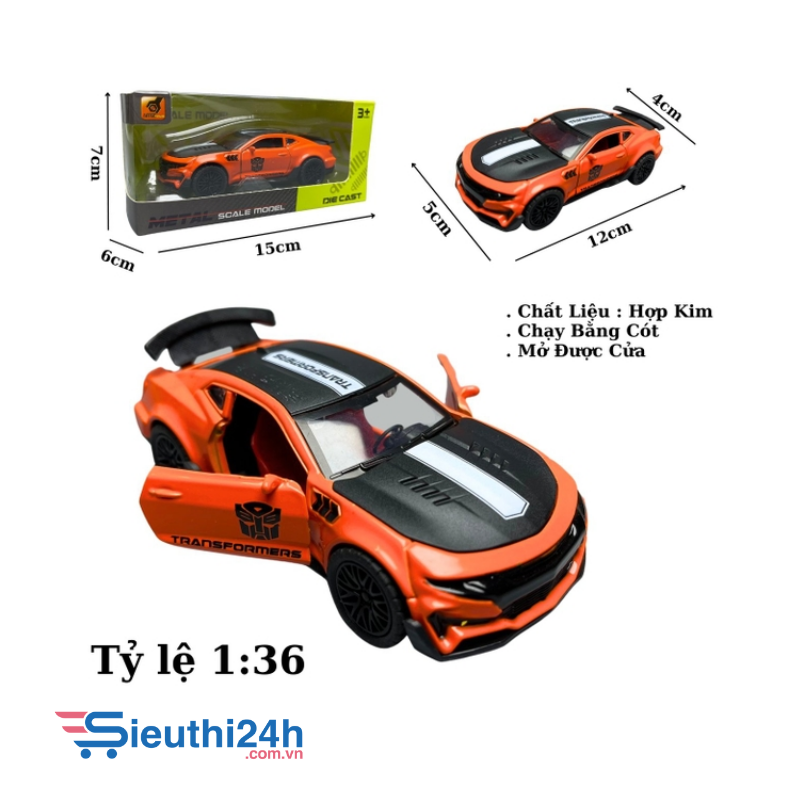 Mô Hình xe Chevrolet màu cam tỉ lệ 1:36