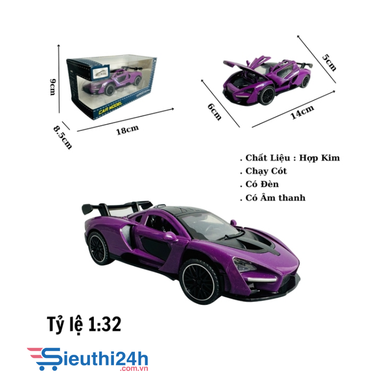 Mô Hình xe mclaren tím tỉ lệ 1:32