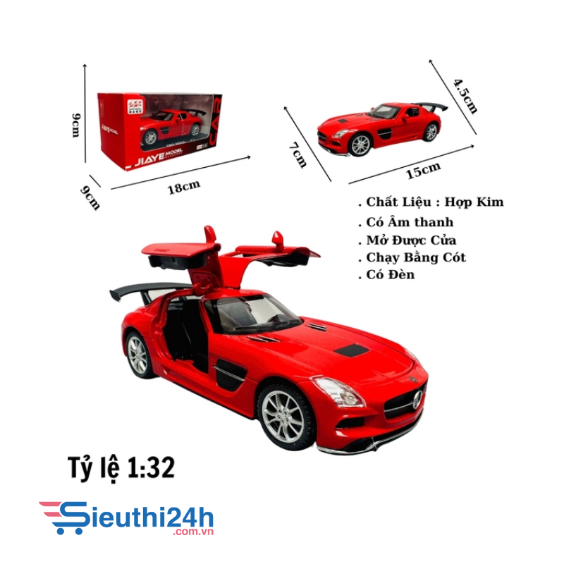Mô Hình xe mẹc amg đỏ tỉ lệ 1:32