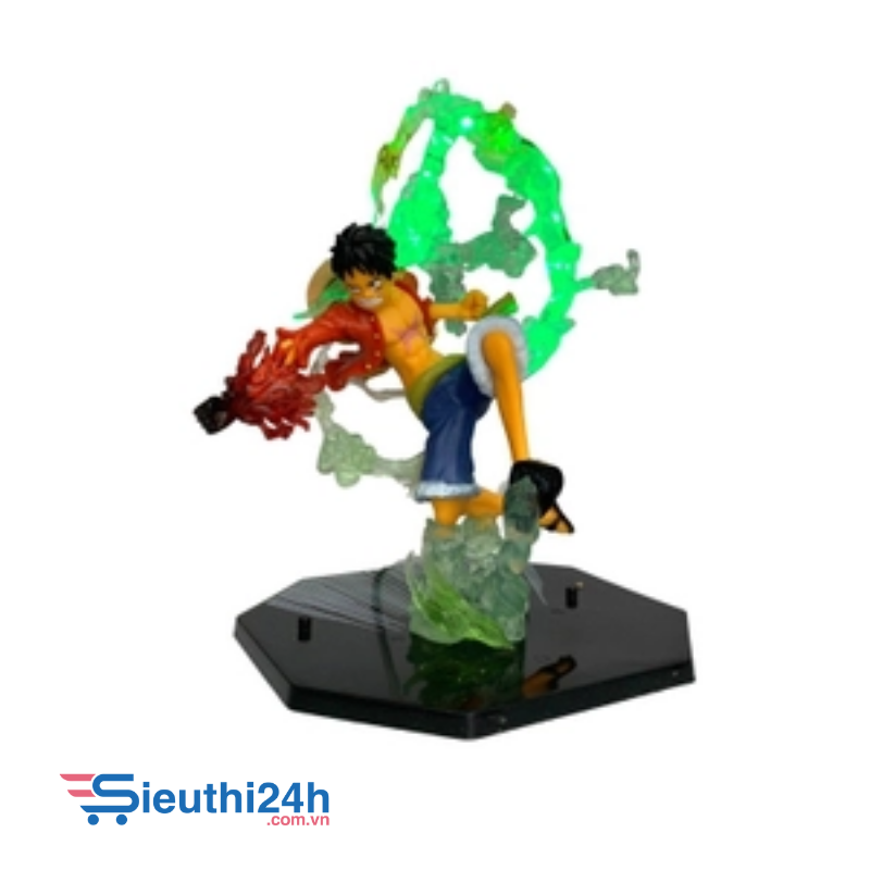 Mô hình Luffy gear 2 haki hàng thường đế không chữ có led USB