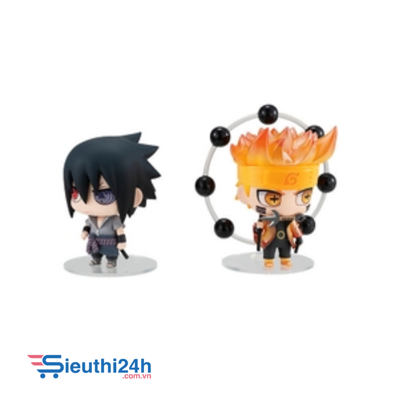 Mô hình Naruto Bộ 2 nhân vật Naruto - Sasuke - Cao 8-9cm