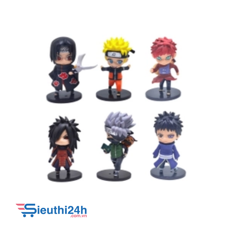 Mô hình Naruto Bộ 6 các nhân vật Naruto - Cao 10cm