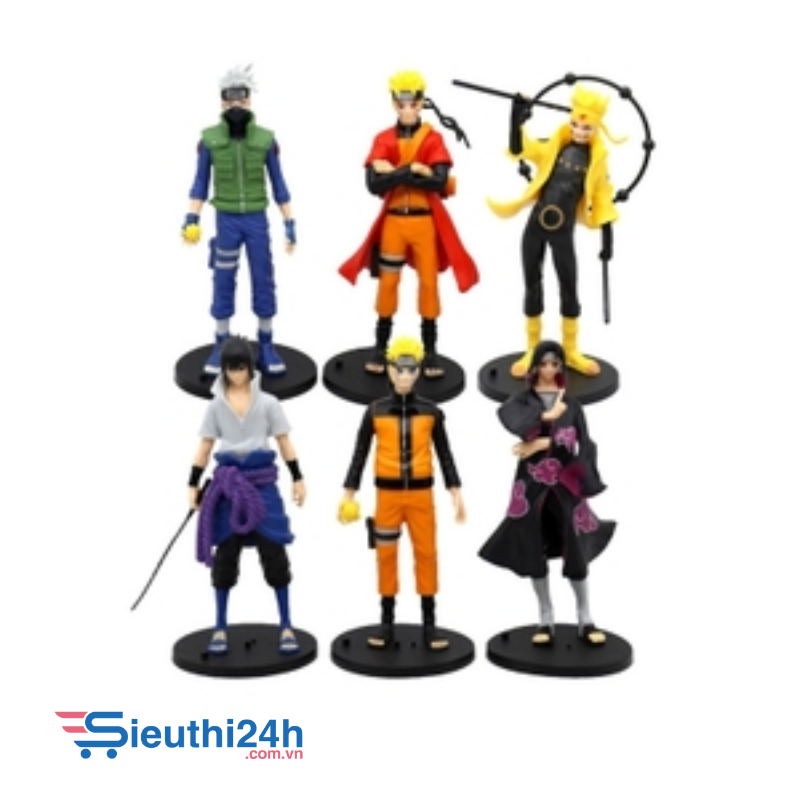 Mô hình Naruto Bộ 6 các nhân vật Naruto - Cao 18cm