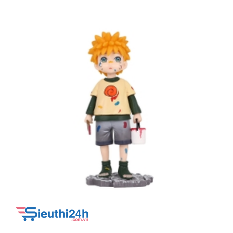 Mô hình Naruto Cầm thùng sơn siêu dễ thương - cao 15cm