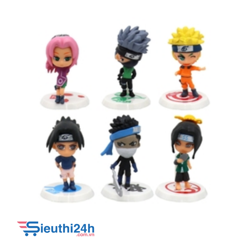 Mô hình Naruto combo 6 nhân vật bản A Cao 6-7cm
