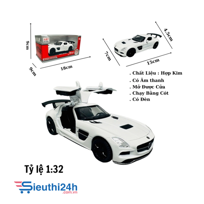 Mô Hình xe mẹc amg trắng tỉ lệ 1:32