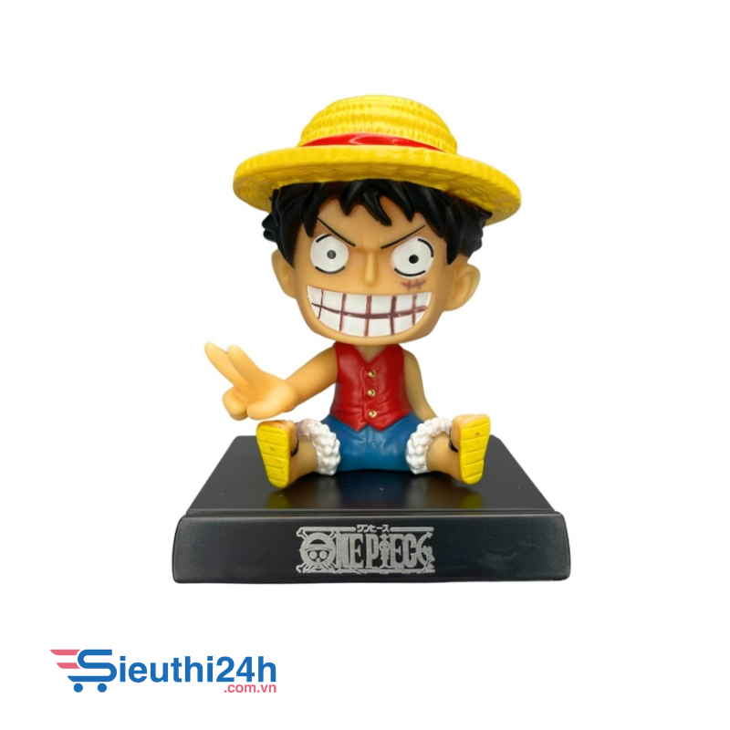 Mô Hình lắc đầu Luffy dơ tay - Cao 12cm - nặng 150gram