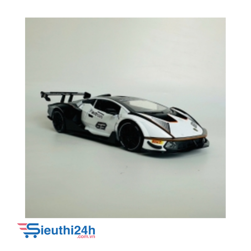 Mô Hình xe lambogini trắng đua tỉ lệ 1:24