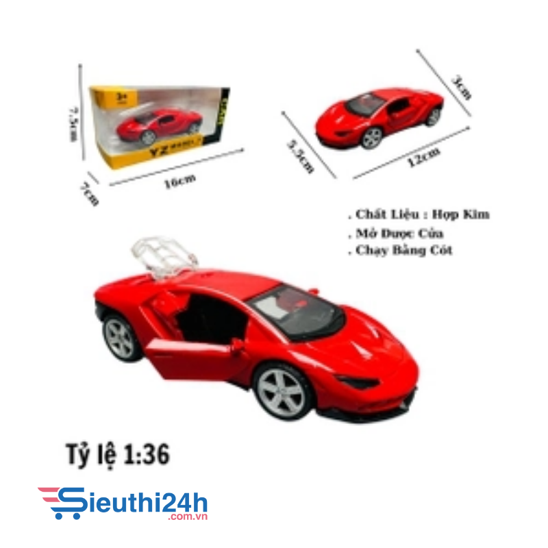 Mô Hình xe Lambor đỏ tỉ lệ 1:36