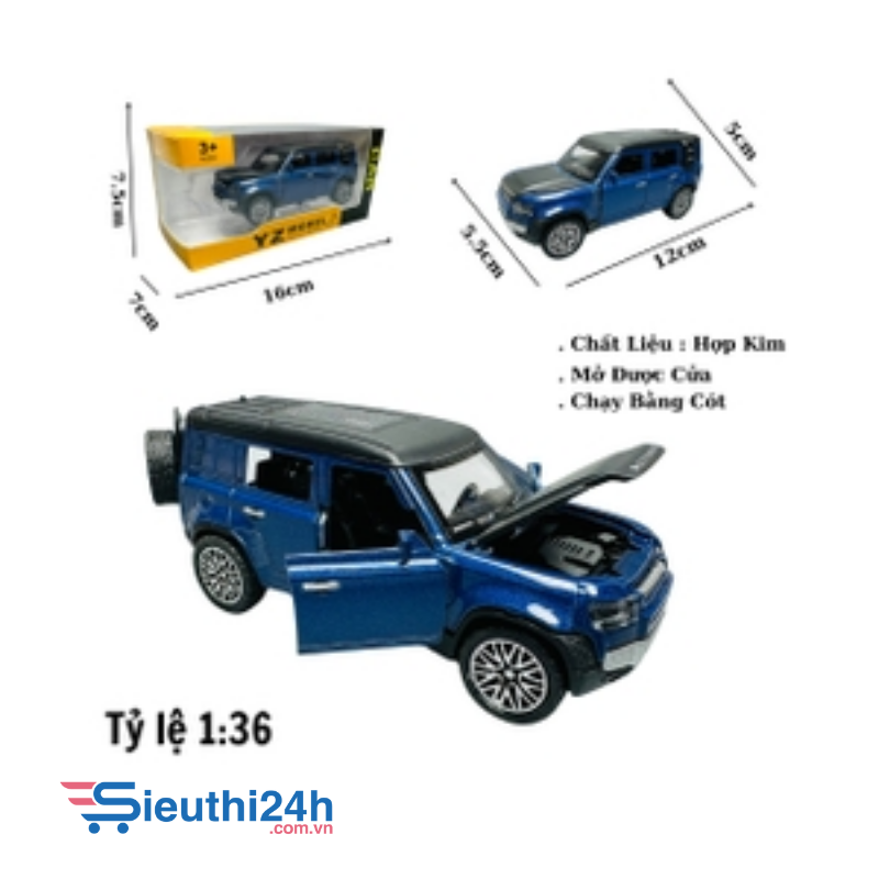 Mô Hình xe Land Rover Defender xanh tỉ lệ 1:36